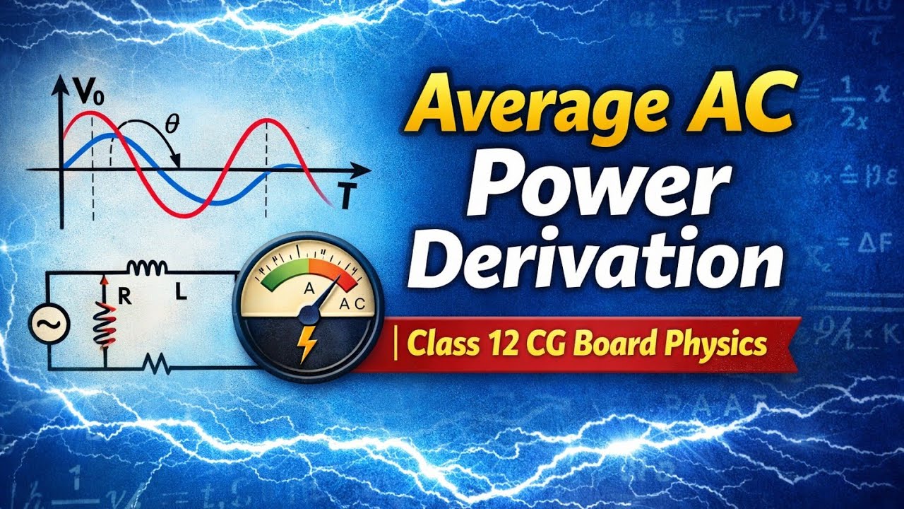 Average AC Power Derivation | Class 12 CG Board Physics