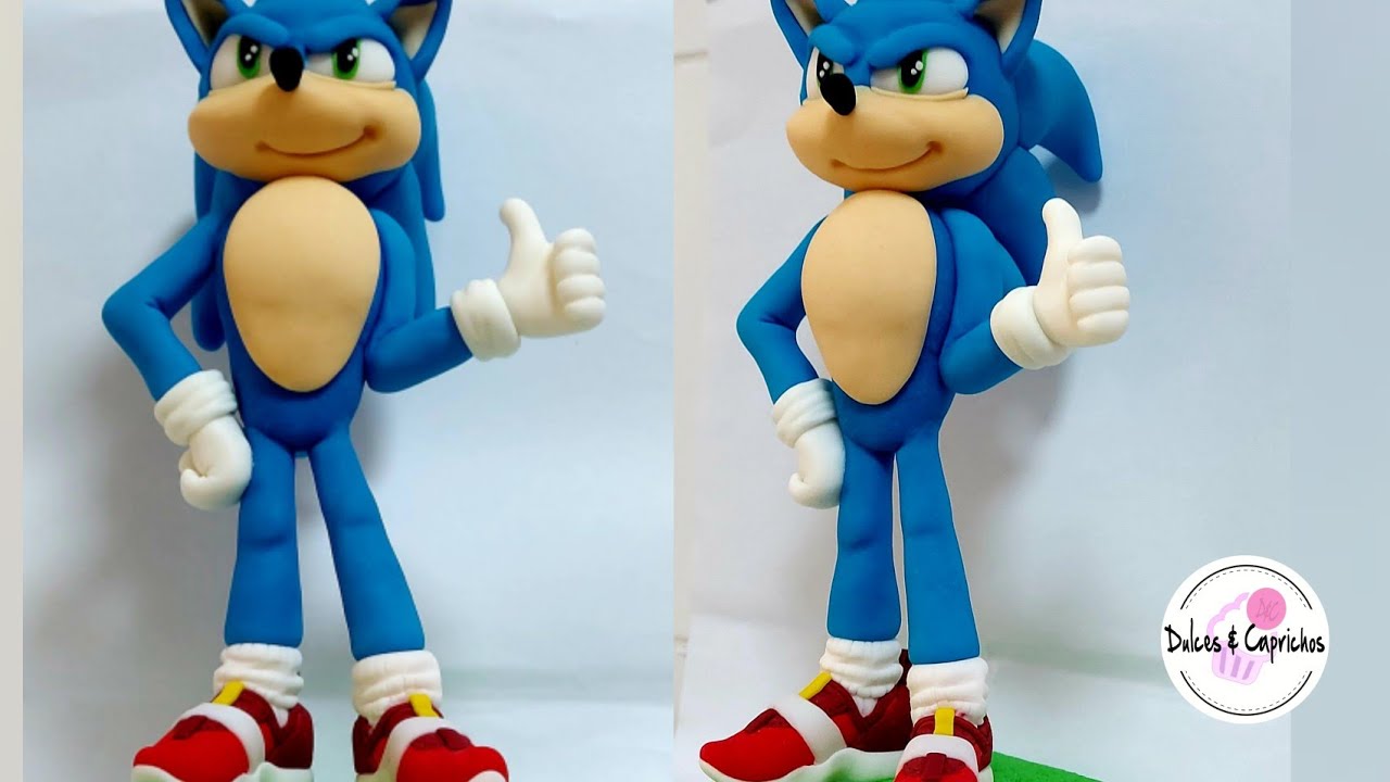 Sonic En Fondant Paso a paso