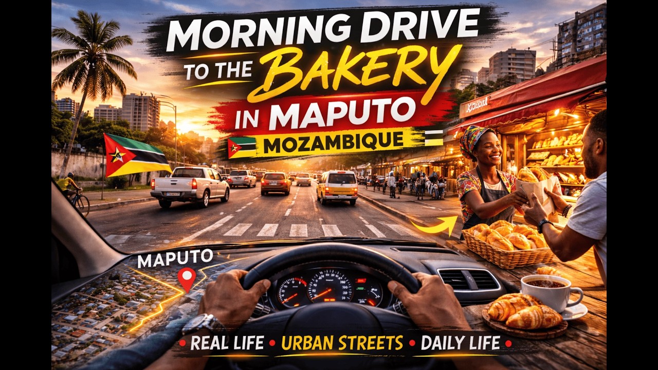 Morning Drive to the Bakery in Matola, Maputo, Mozambique 🇲🇿