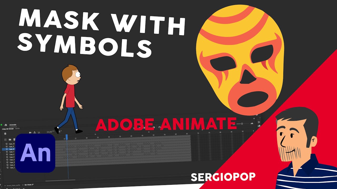 Mask with symbol. Adobe Animate