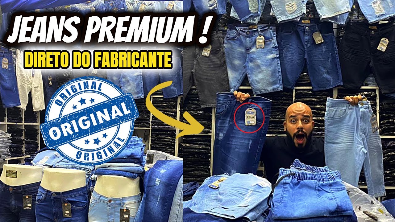 JEANS PREMIUM BARATO NO BRÁS, CONHEÇA O FABRICANTE EBLA JEANS Atacado Masculino. Shopping Azulão SP