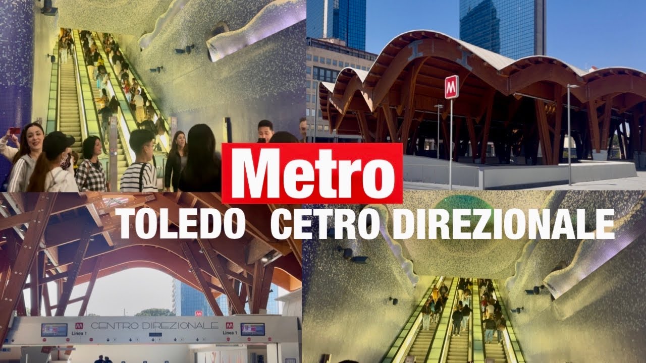 TOLEDO e CENTRO DIREZIONALE la piu bella fermata di METRO in tutta Europa #Metro #linea1