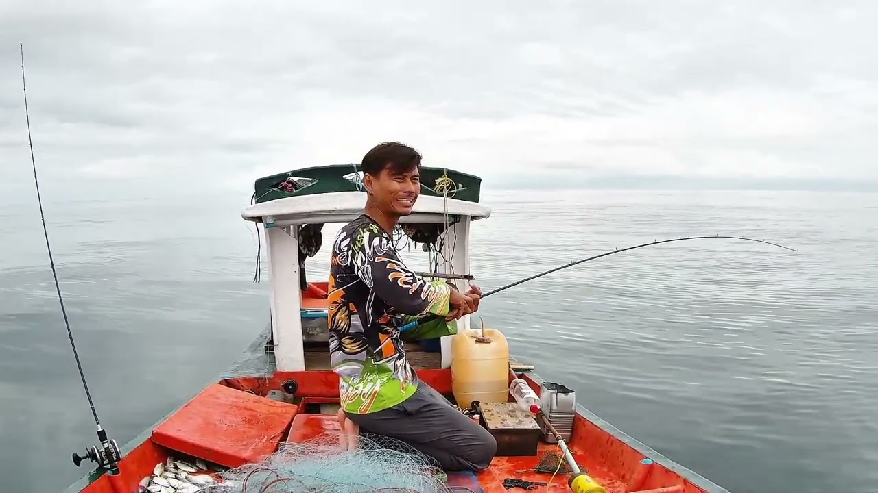 ตกปลาอินทรีย์หลังพายุสงบลงอย่างมัน  🐟🐟 ที่ทะเลตราด 3/9/68