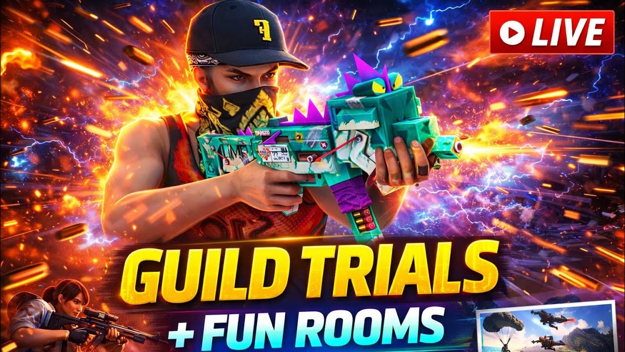 TELUGU GUILD TRAILS LIVE || FUN ROOMS+ HIDE AND SEEK!!#fflive#funrooms