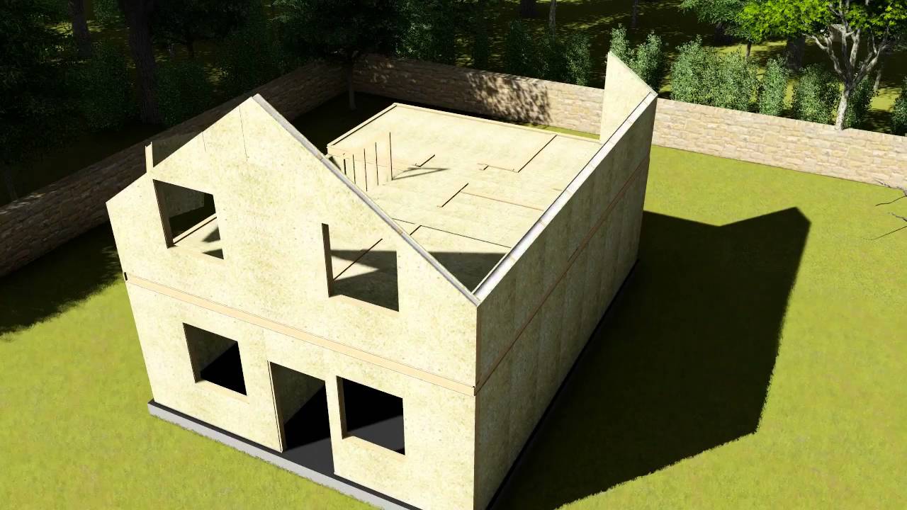 SIP (Structural Insulated Panel) animation SLAURS.COM