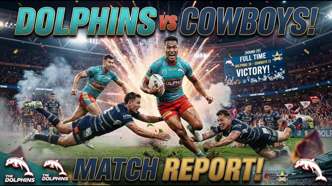 Dolphins vs Cowboys Full Match Highlights & Report #NRL#NRLRound20#Dolphins#Cowboys#QueenslandDerby
