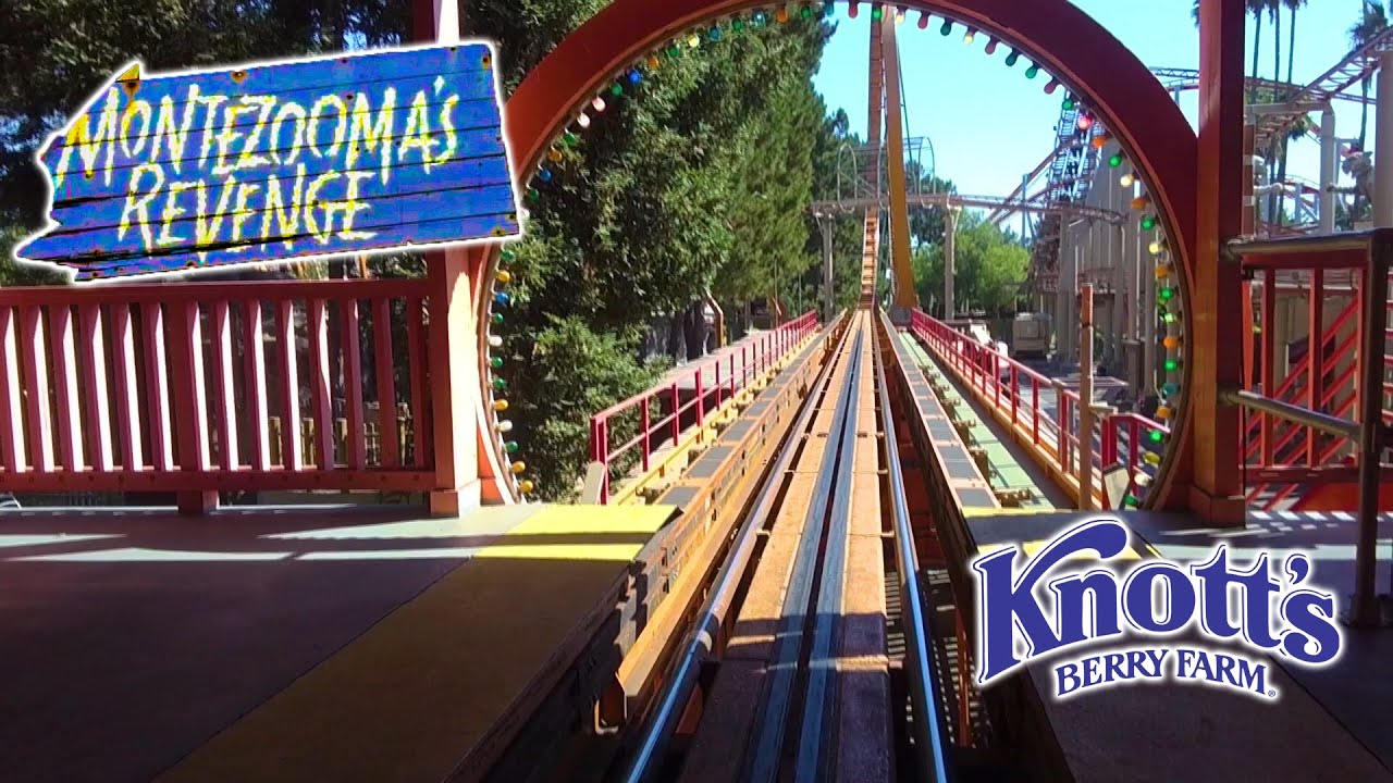 2019 August Montezooma's Revenge On Ride Front and Back HD POV Knott's Berry Farm
