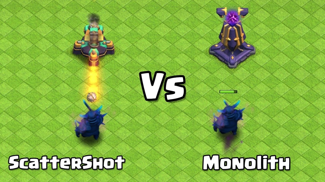 ScatterShot Vs Monilith | Coc Defence Challenge - Clash Of Clans
