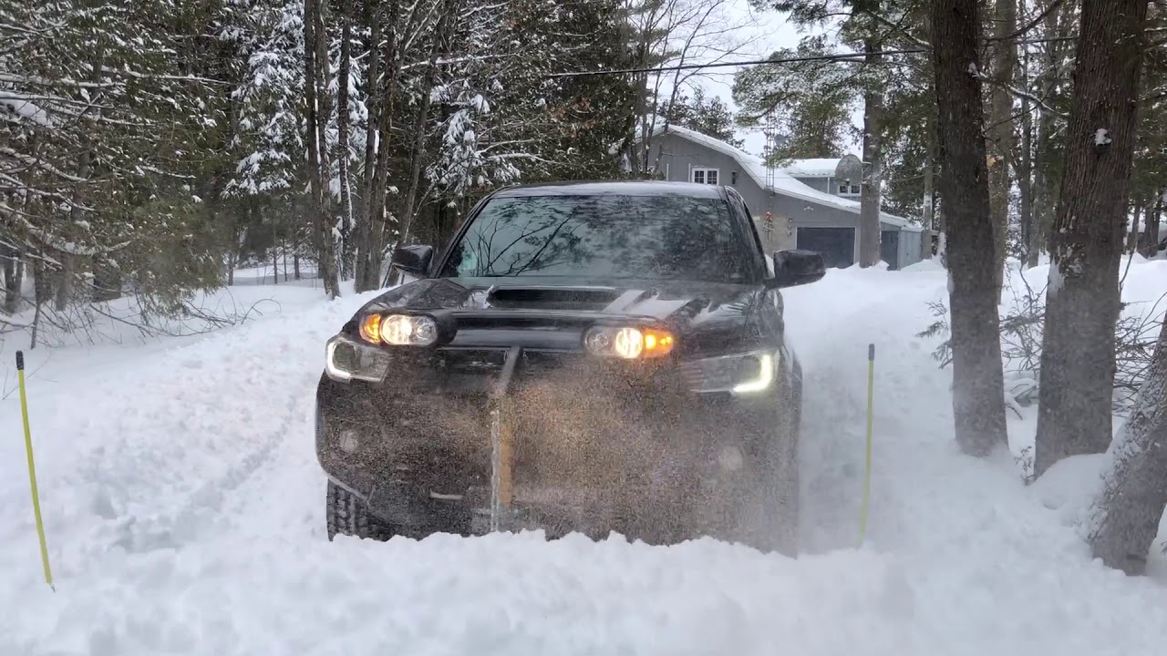 Toyota Tacoma Plowing 10” of Snow with Meyer Wingman Snow Plow