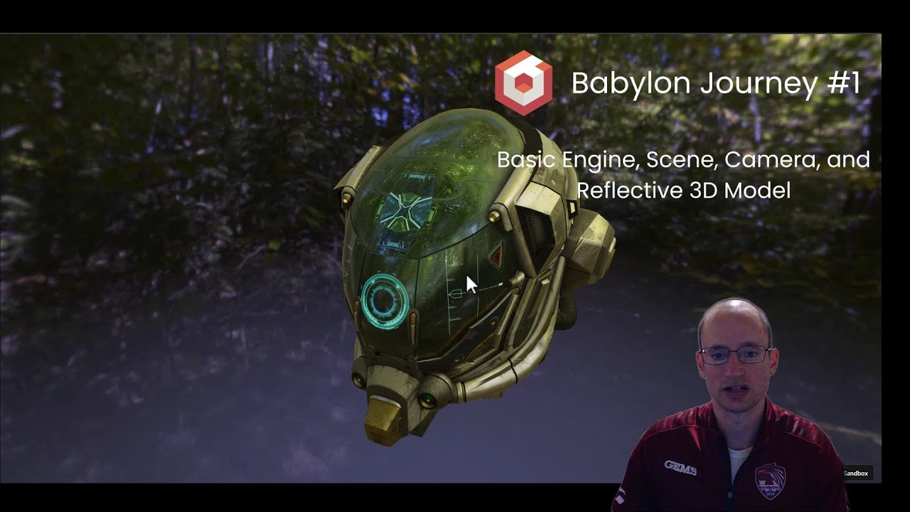 Babylon Journey 1: Reflective 3D Model w/ Engine, Scene, and Camera