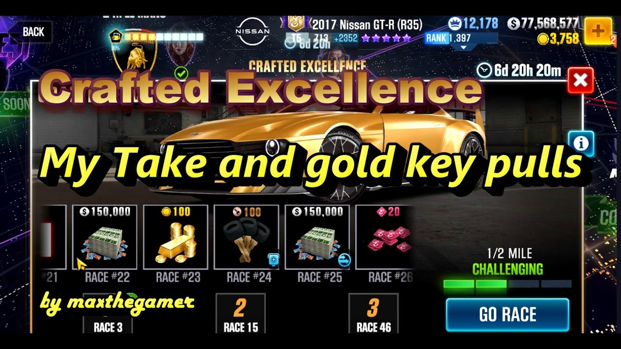 CSR2 | CSR Racing 2, Crafted Excellence, My Take and Gold Key Pulls