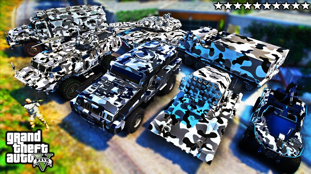 Stealing SECRET MILITARY VEHICLES With Franklin GTA 5 RP!