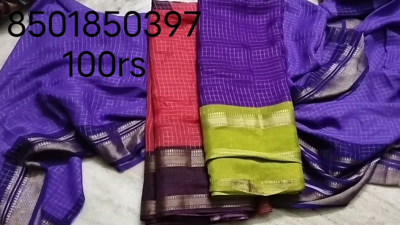 Branded ❤️ 2 cut sarees ❤️ only 100rs 🤩8501850397