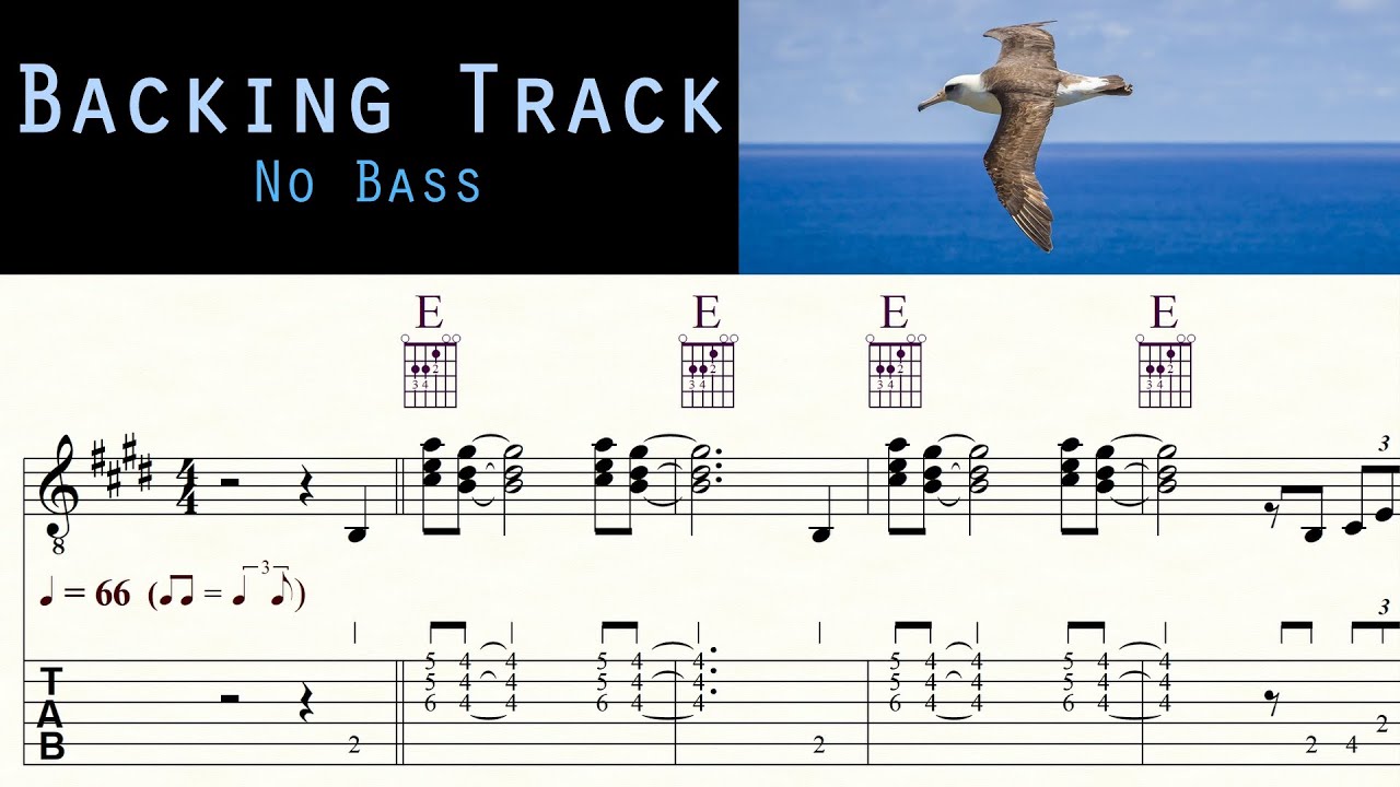 ALBATROSS | FLEETWOOD MAC | Backing track | No bass | Play along | TAB & Sheet music