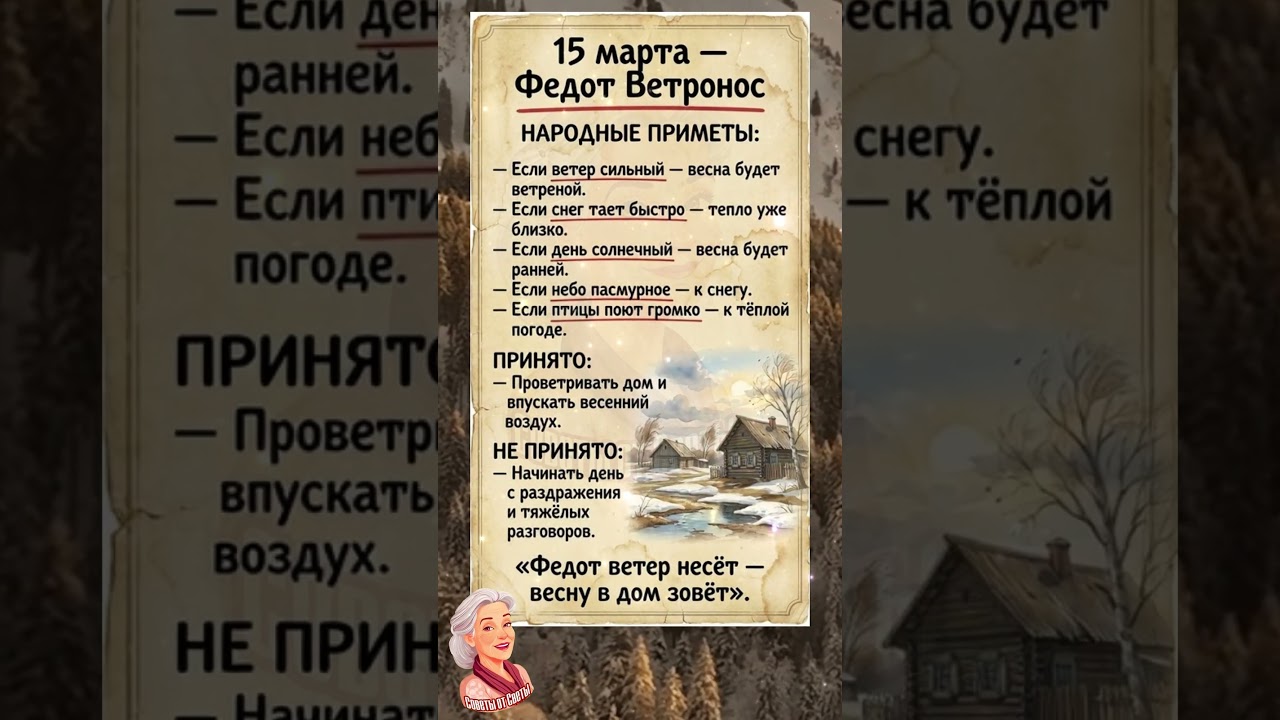15 марта — что нельзя делать в этот день. Народные приметы