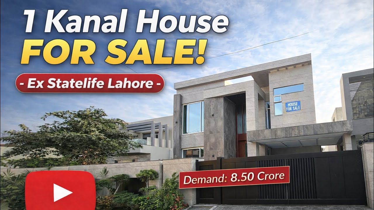 1 Kanal House For Sale | Lake city meadows ex Statelife Lahore  | Demand 850 lc 