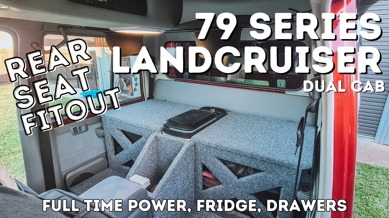 79 Series Dual Cab Rear Seat Fitout - Seat Delete, Fridge/Freezer, Full Time Power & Drawer Setup