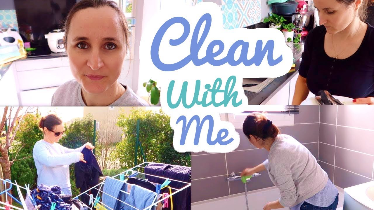 CLEAN WITH ME FR 💕 Ménage, repas de midi et goûter ! | Little Béné