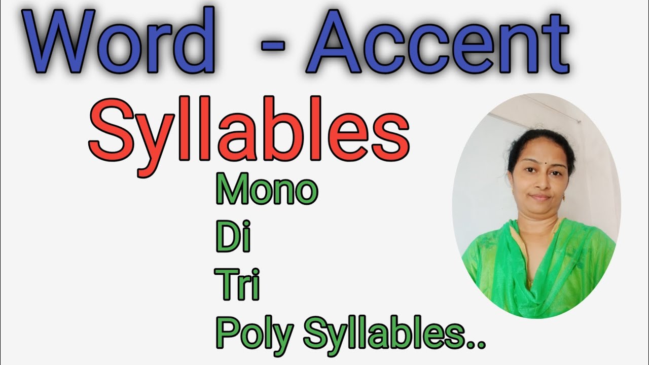 Word Accent.... Easy Explanation.. #monosyllables #DiSyllables #TriSyllables #PolySyllables #