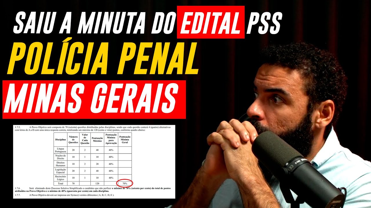 Edital PSS Polícia Penal MG 2025: Minuta Completa + Como se Inscrever