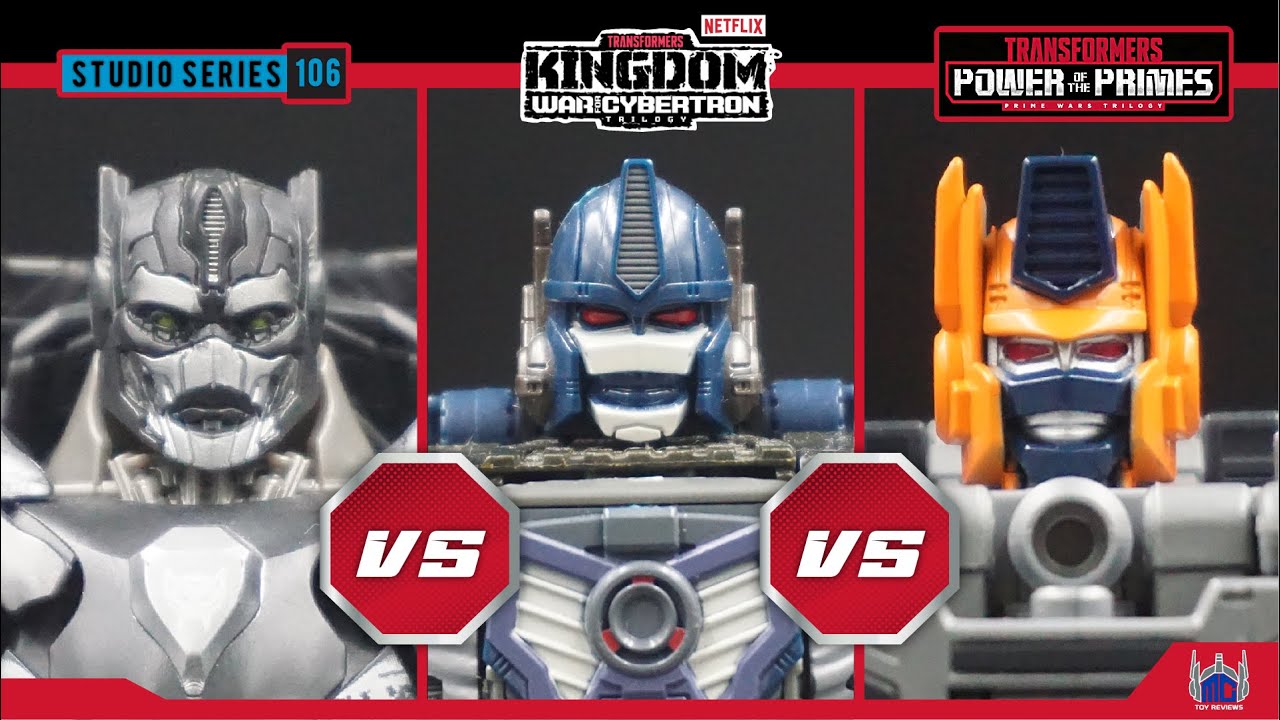 SS106 Optimus Primal vs Kingdom Optimus Primal vs Potp Optimal Optimus size comparison.