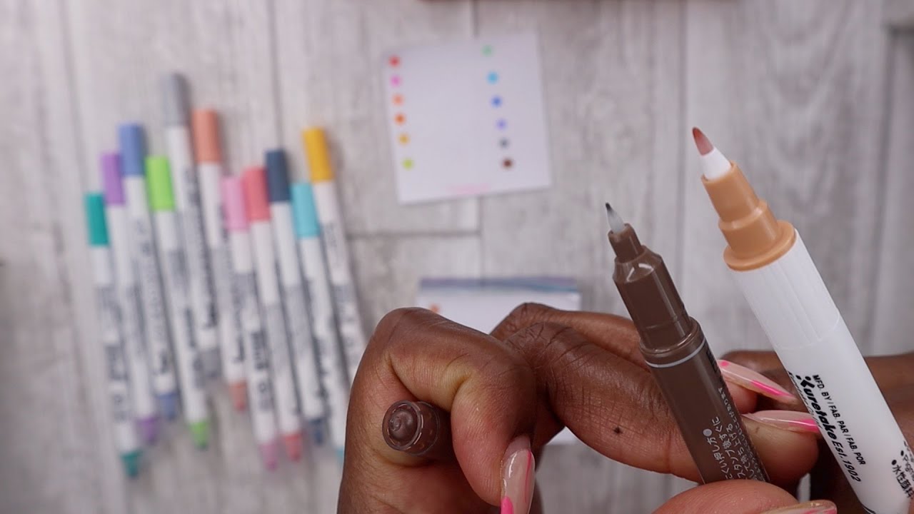 What's the best COLOR DOT MARKER for your planner? TomBow v. Zig Color Dot Marker Reviews & Swatches