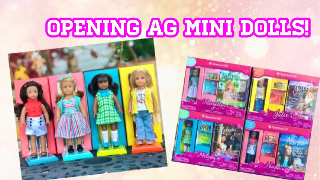 Unboxing Opening Review American Girl AG Mini Dolls and Book Sets: Julie, Melody, Maryellen, Nanea