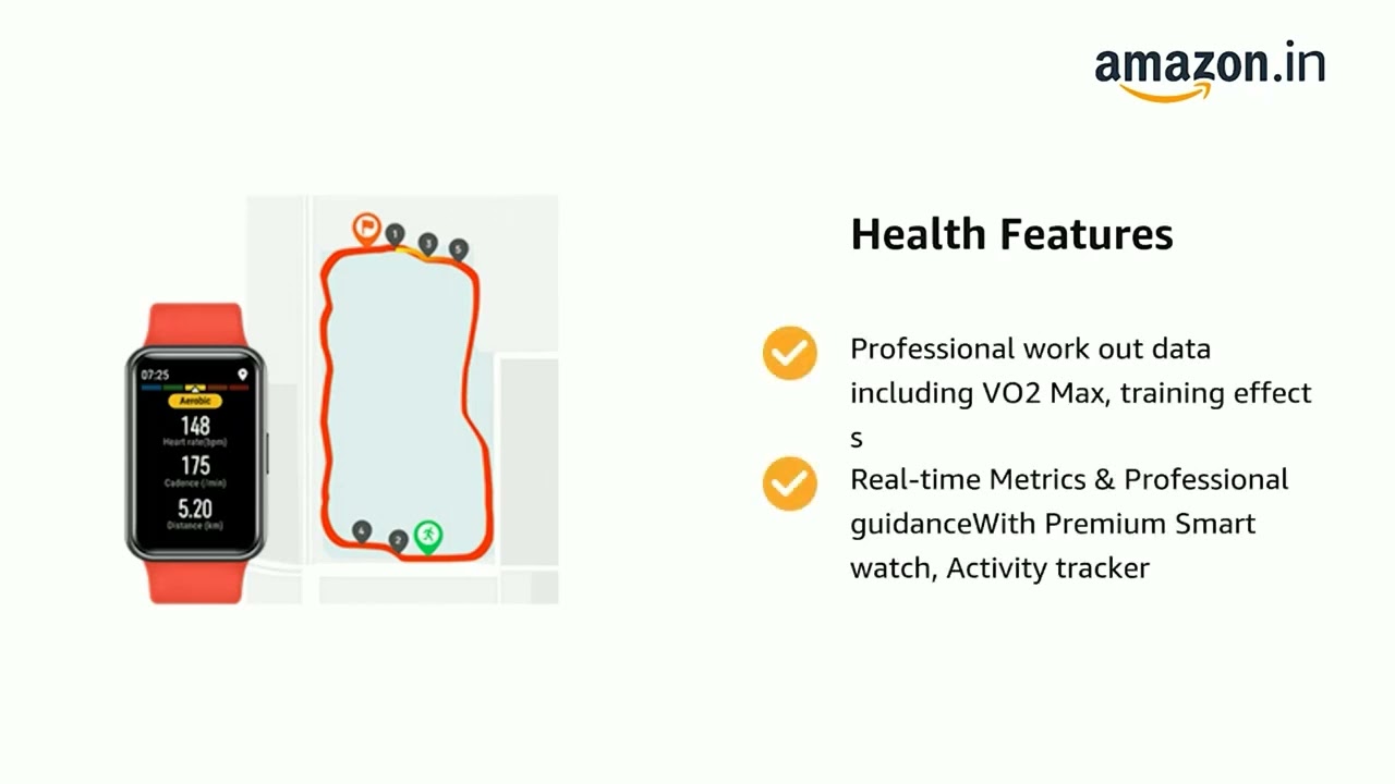 FIT Smartwatch with Slim Body,1.64 Display,Quick Workout ,10 Days Battery Life,HeartRate Monitoring