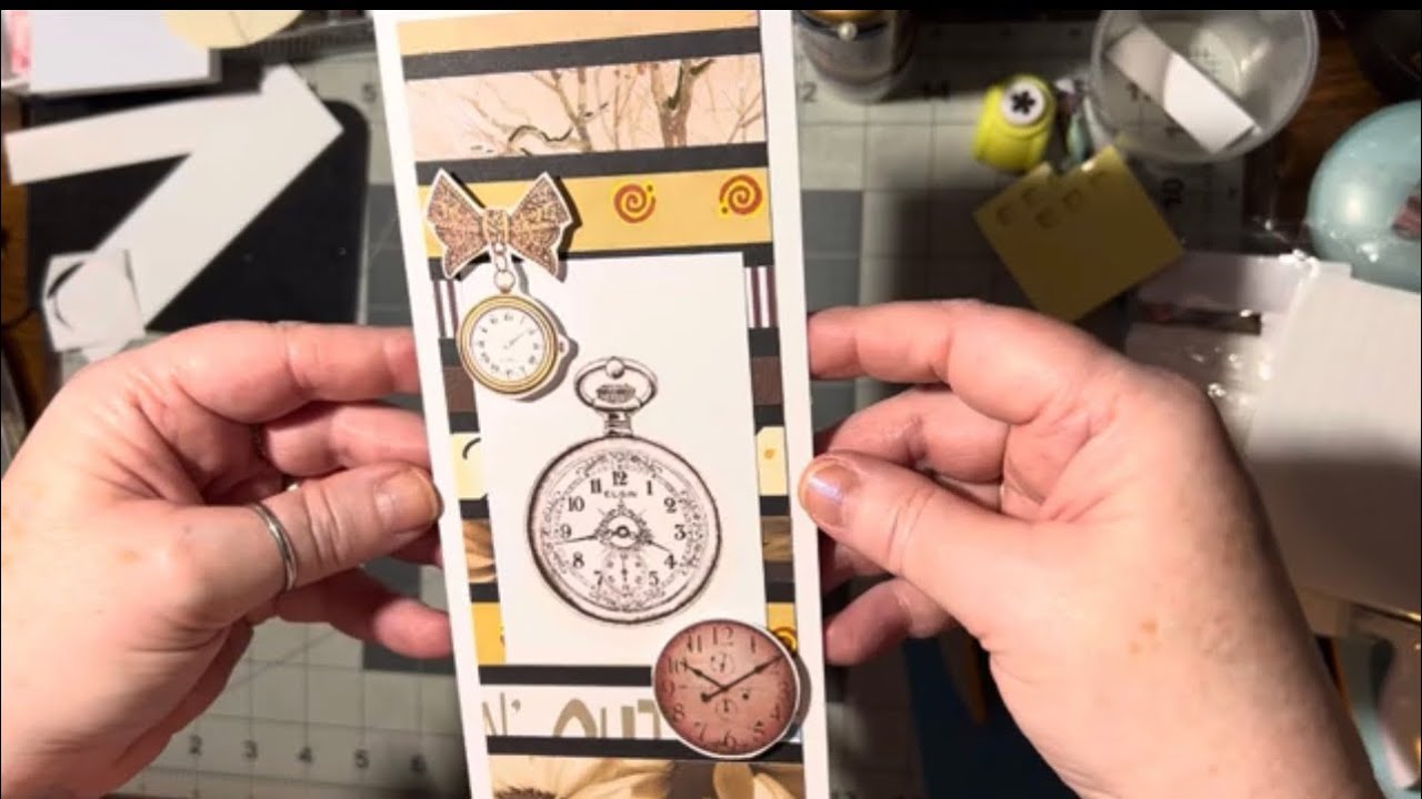 (1540) Slim line “strip-card” with Clocks 🕰️ (Ty4 SUBSCRIBING!)