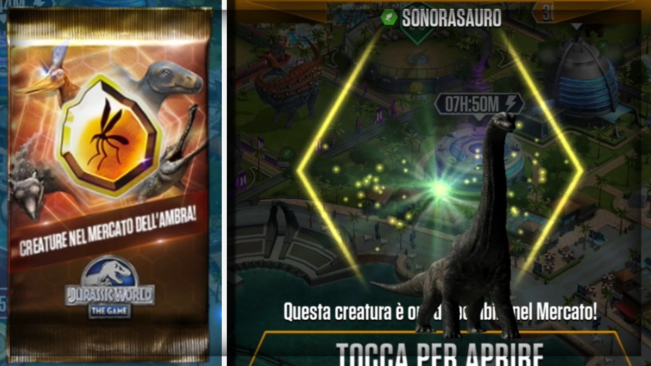 BUSTINA 100K AMBRA + SONORASAURO SBLOCCATO | JURASSIC WORLD THE GAME S2 #487