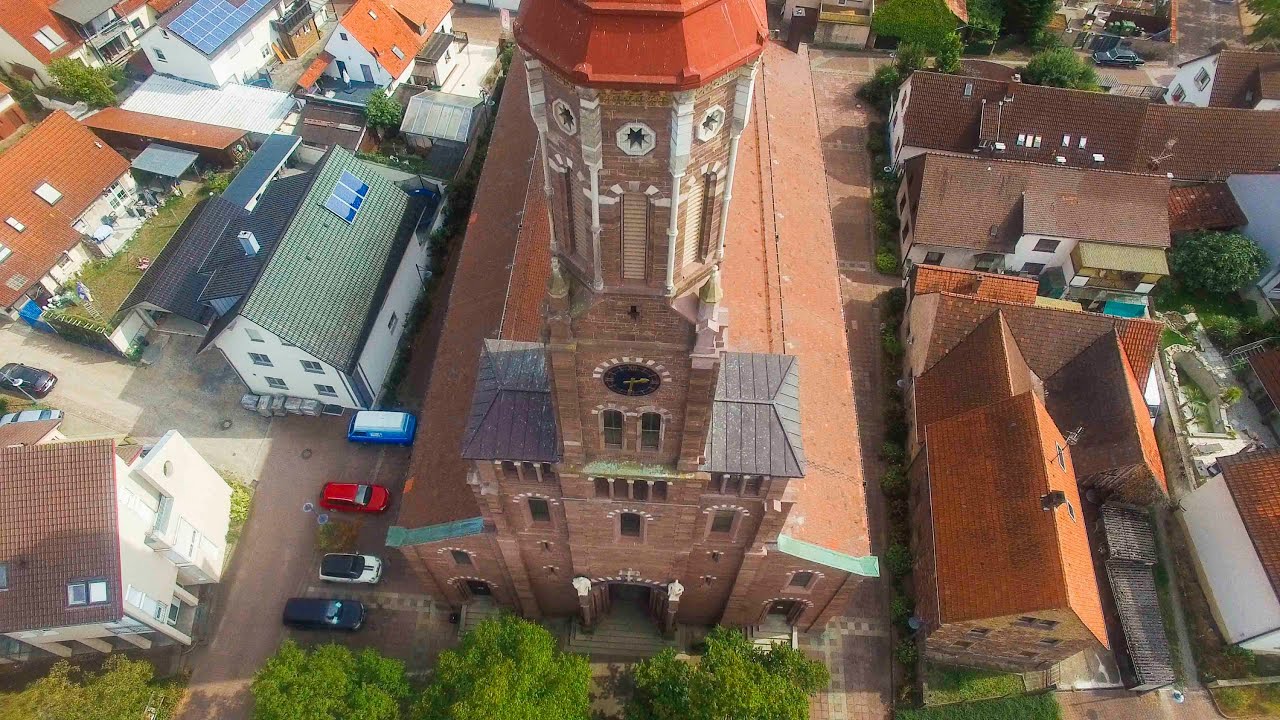 St. Ulrich - Rheinstetten, Mörsch - Dronenflug außen & innen