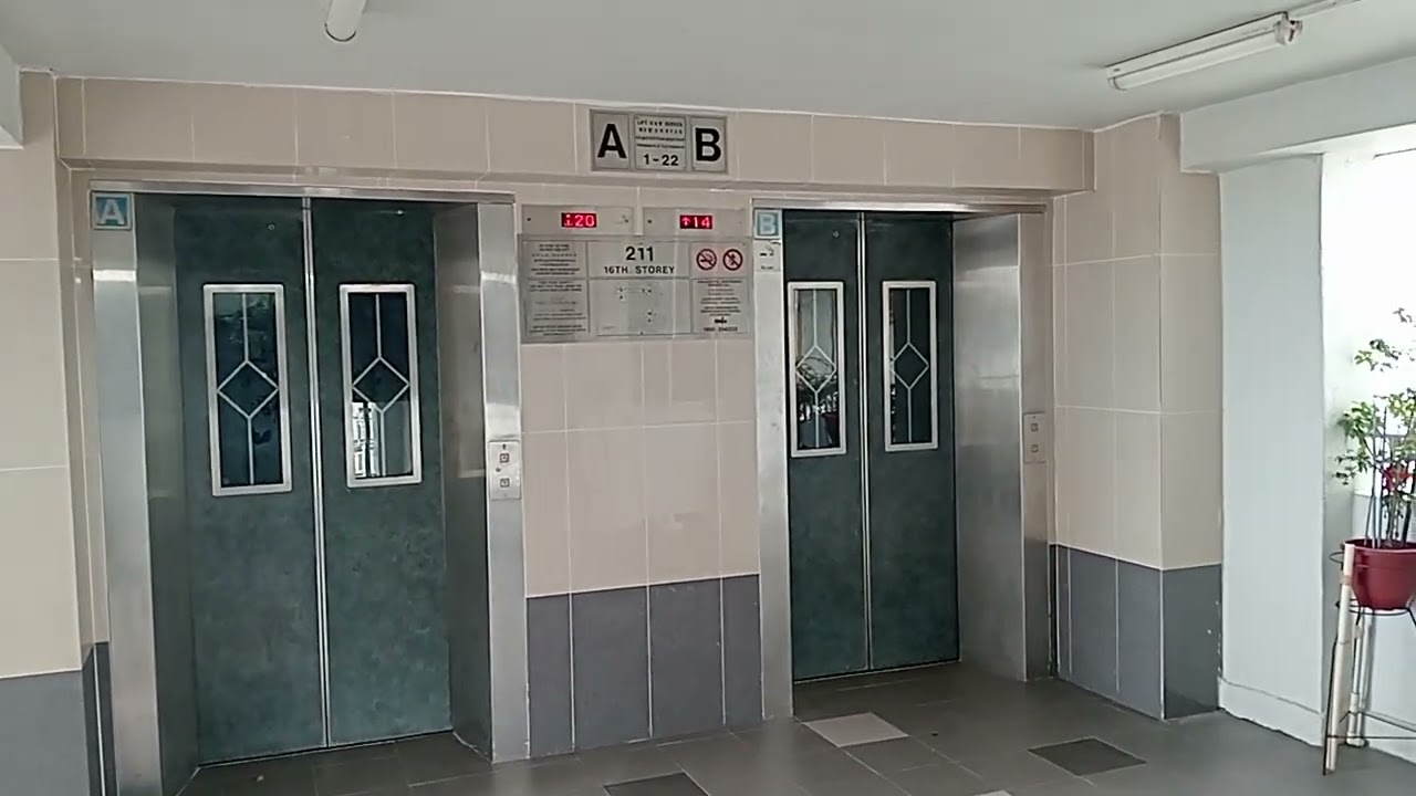 Fujitec Traction elevator at apartment Redhill Singapore (Right)