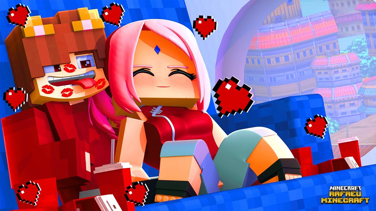 O RAFAEU dormiu no AVIÃO com a SAKURA no Minecraft