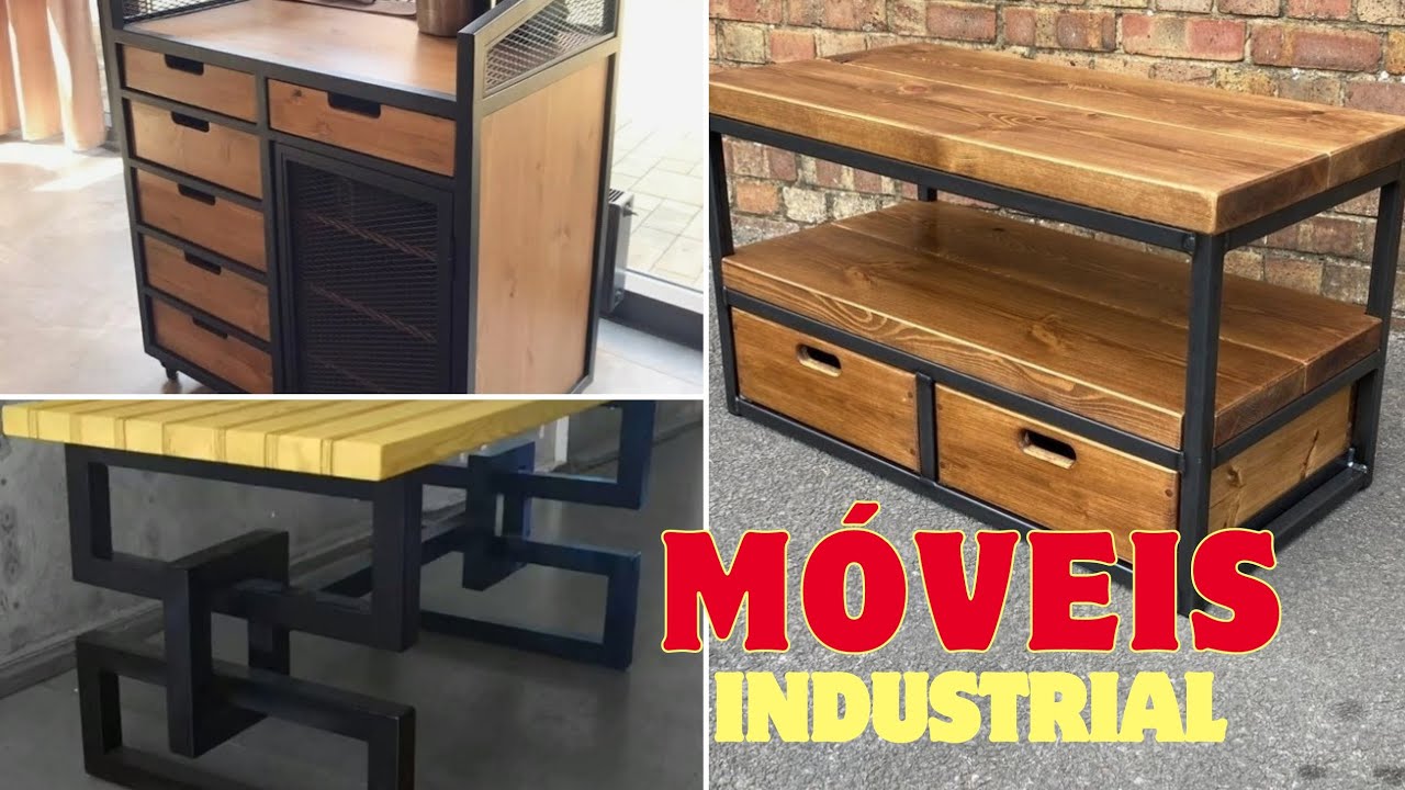 M&Oacute;VEIS INDUSTRIAL, DESIGN # FERRO E MADEIRA