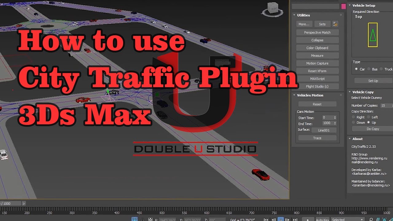 City Traffic 3Ds Max Plugin