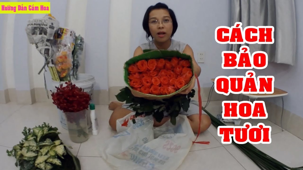 CÁCH DƯỠNG HOA TƯƠI LÂU và HOA NỞ BUNG ĐẸP - CẮM HOA HỒNG - Hoàng Yến