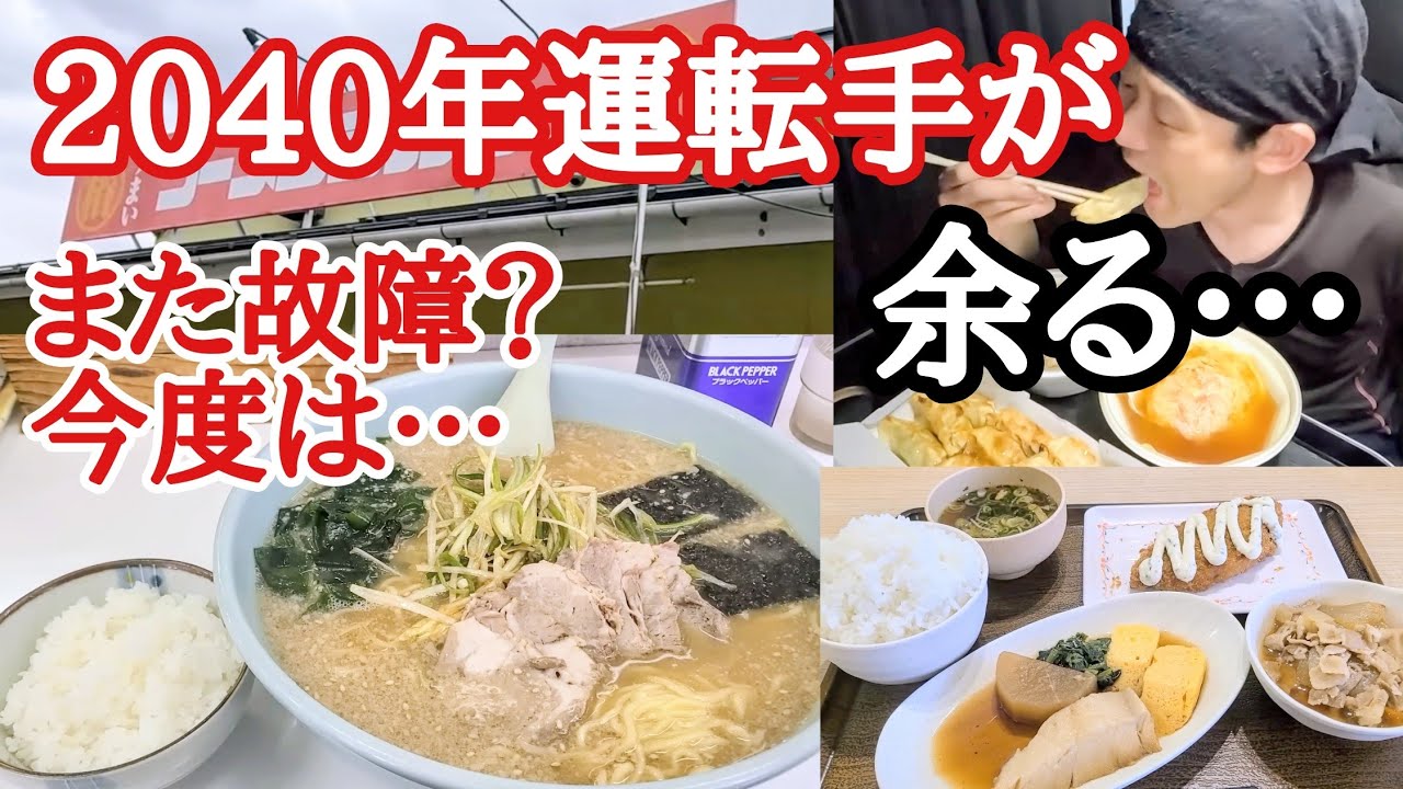 【長距離トラック】2040年トラック運転手余る&hellip;また故障？今度&hellip;【ラーメンショップ長和】【王将多賀】【恵那峡SA下】【Japanese food】