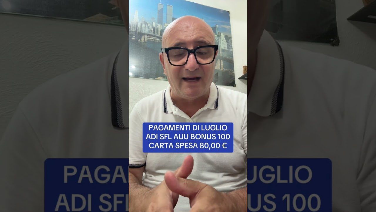 ASSEGNO DI INCLUSIONE- RICARICHE RINNOVI - PAGAMENTI AUU SFL NASPI CARTA ACQUISTI BONUS RENZI 100&euro; 