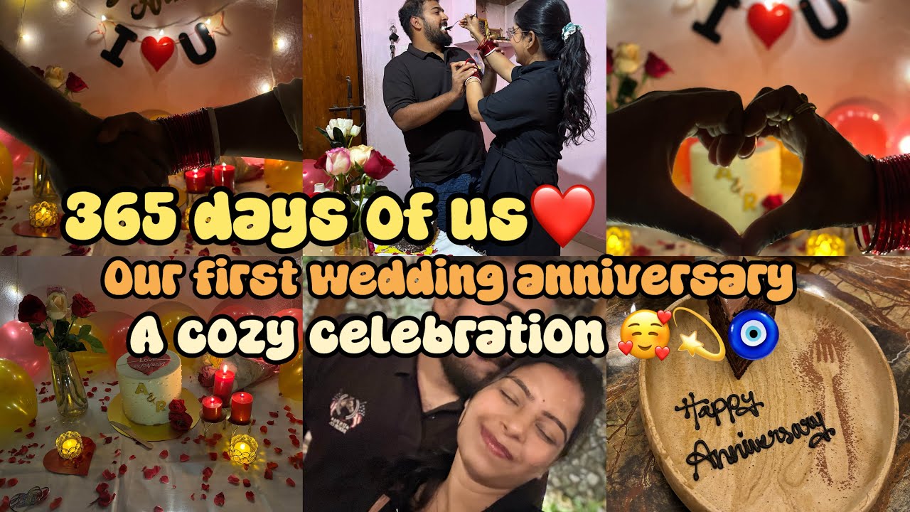 Our First Anniversary 🤍 | A Cozy Celebration at Home 🕯️✨
