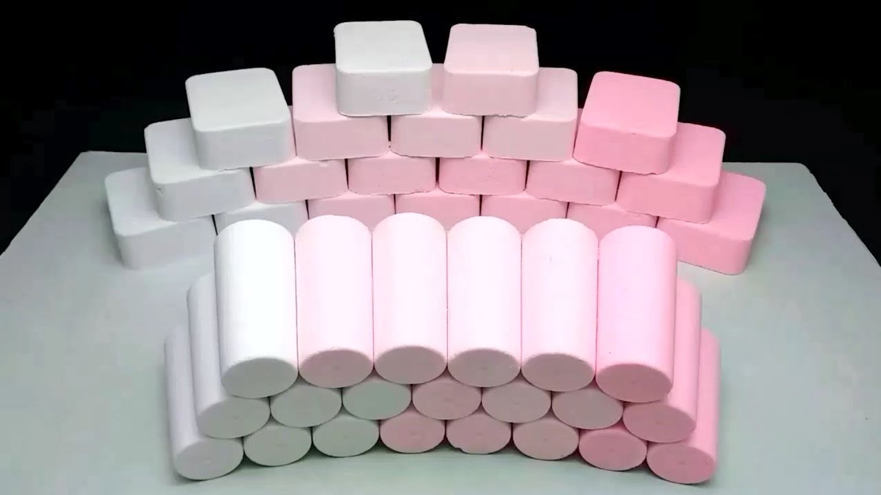 Soothing crushing | ASMR Baking soda with a neon pink color
