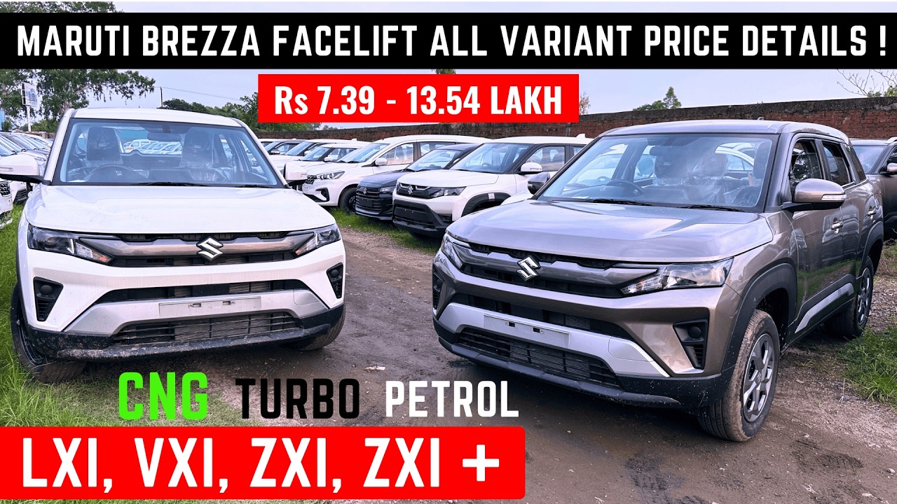 2026 Maruti Suzuki Brezza Facelift Full Price List & All Variants Price Details | LXI, VXI ZXI, ZXI+