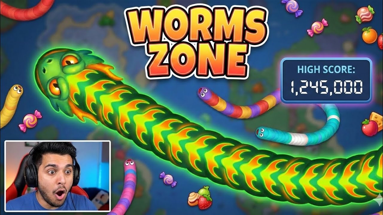 I BECAME THE FINAL BOSS! 🐍 (Worms Zone 1,000,000+ High Score)|Live gaming 18 