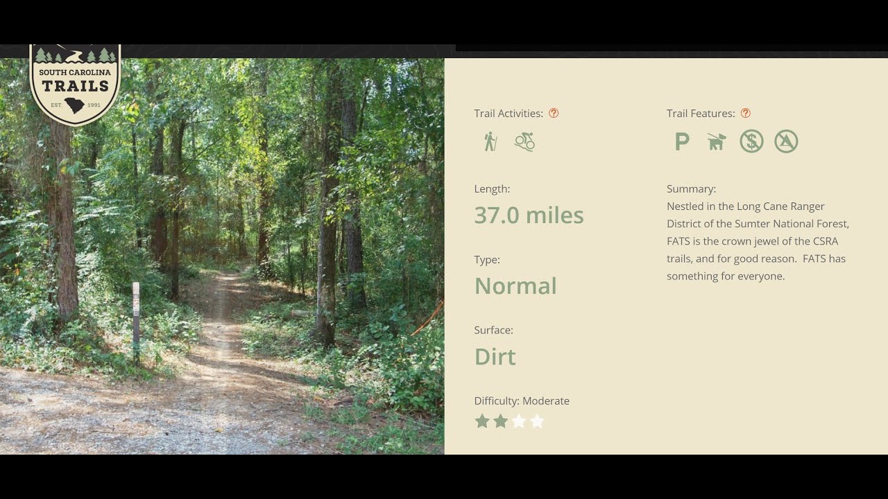 Mountain Biking & Hiking FATS (Fork Area Trail System) Clarks Hill, SC