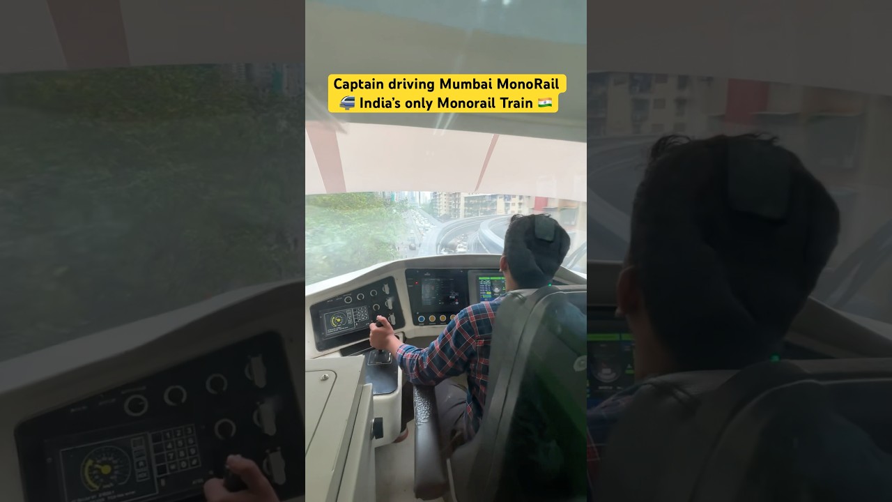 Captain driving Mumbai MonoRail 🚝 India&rsquo;s only Monorail Train 🇮🇳