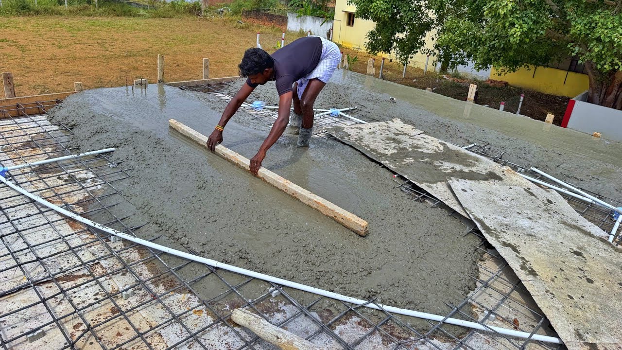 Construction of Building Roof Slab Reinforcement Rcc Concrete |Roof Concrete Slab |Roof Slab Work