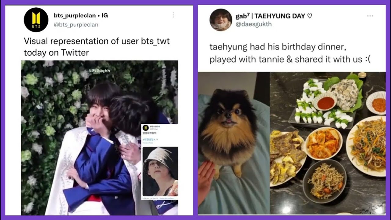 BTS tweets for taetae day