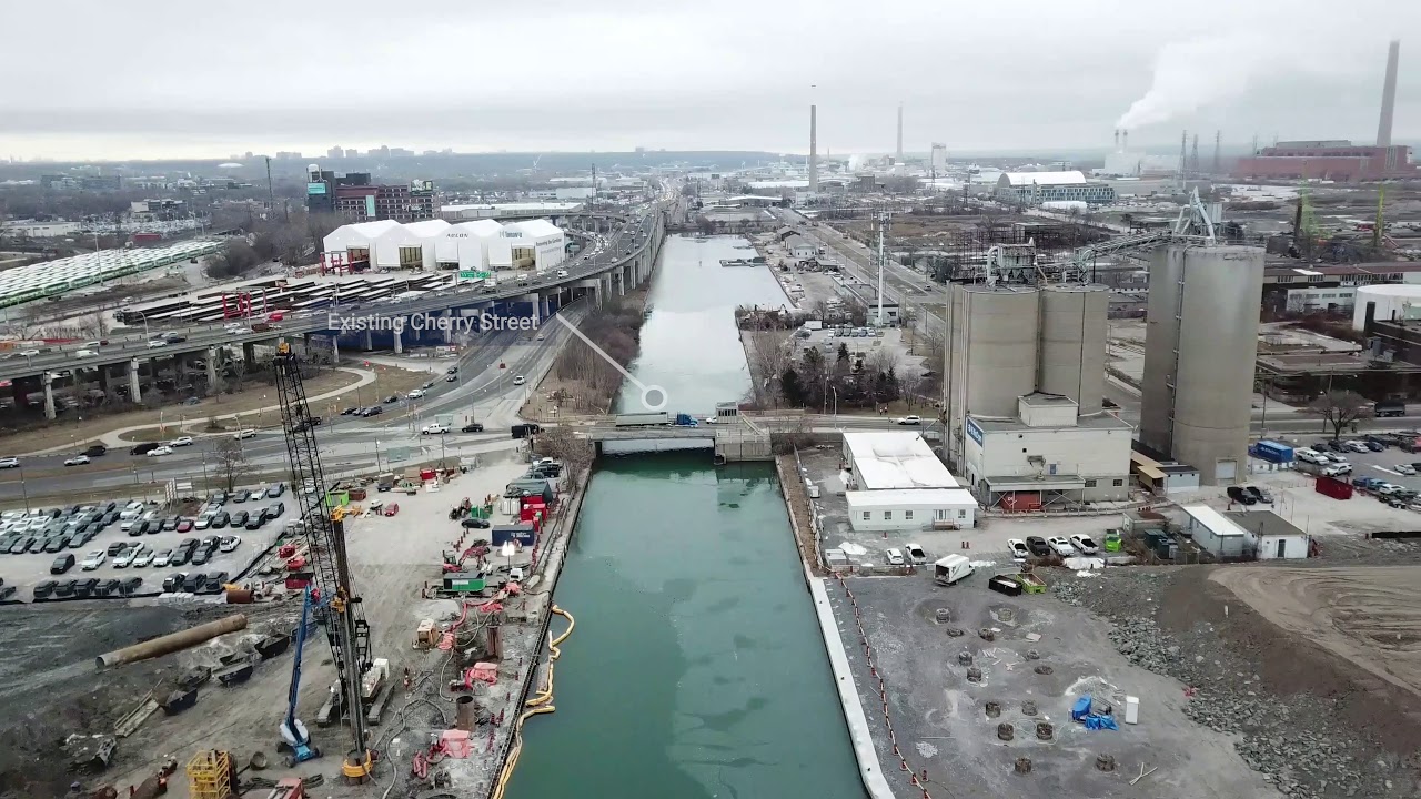 Construction Progress in the Port Lands - February 2020