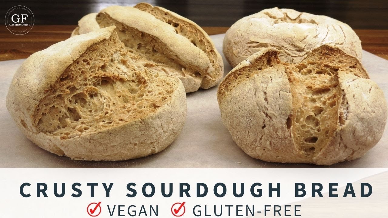 Sourdough CRUSTY Buns (Vegan + Free From Gluten, Psyllium, Sugar, Dairy, Eggs, Oil)