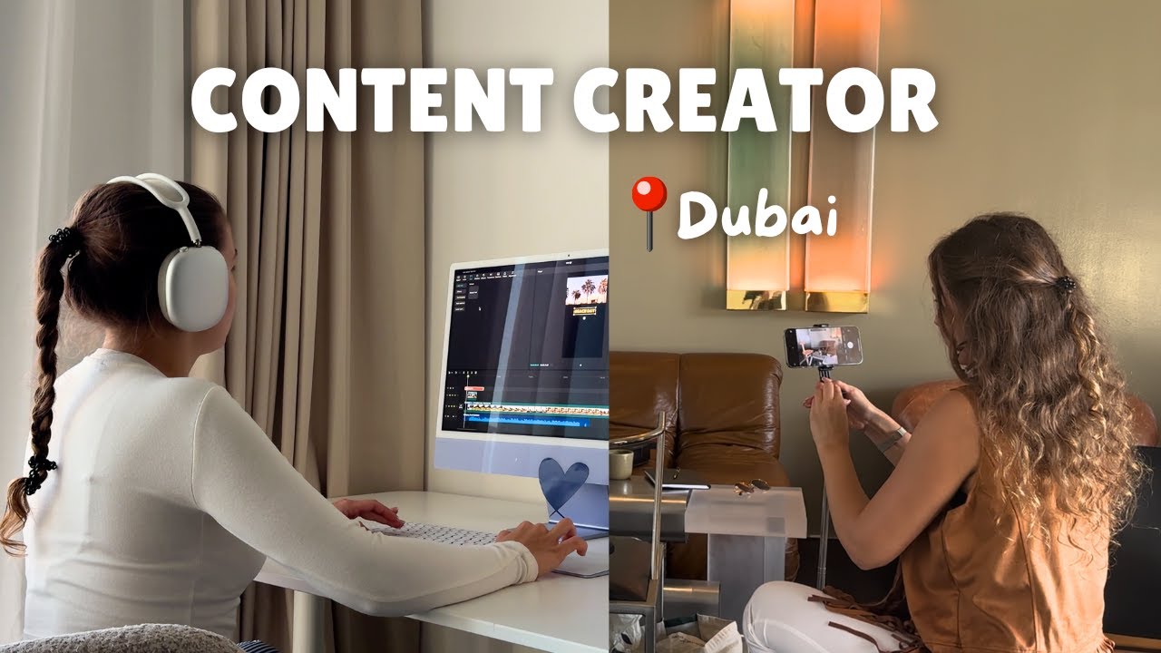 one day of content creator in Dubai | daily routine | slow life | work from home