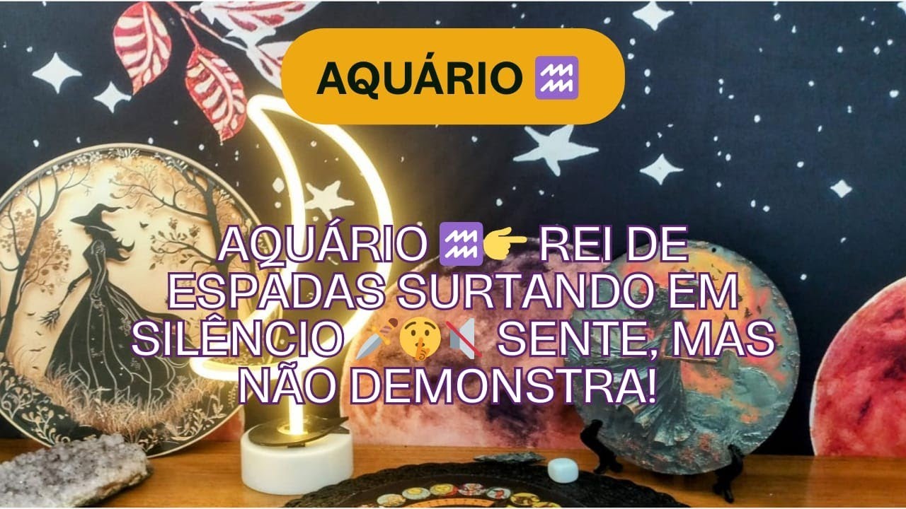 Aquário ♒👉 Rei de Espadas surtando em silêncio 🗡️🤫🔇 Sente, mas não demonstra! 